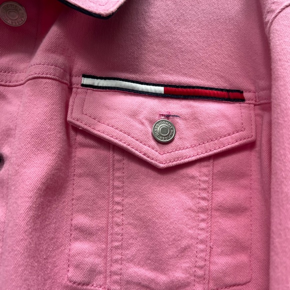 Tommy Hilfiger pink oversized denim jacket - Picture 4 of 8
